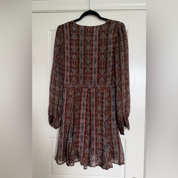 PAIGE Brown and Gray Long Sleeve Dress - Picture 3 of 6